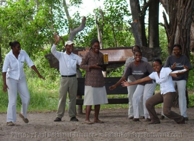 Camp staff in Botswana